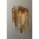 Majestic 3 Light 11 inch Gold Leaf Wall Sconce Wall Light