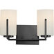 Dart 2 Light 12.5 inch Black Bath Vanity Wall Light