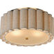 Penelope 2 Light 16.5 inch Natural Aged Brass Flush Mount Ceiling Light