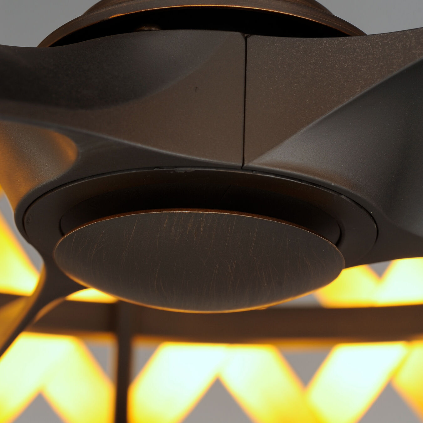 Weave 33 inch Bronze Gilt/Gold Fandelight