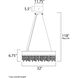 Mystic LED 32 inch Bronze Linear Pendant Ceiling Light in Scotch Crystal