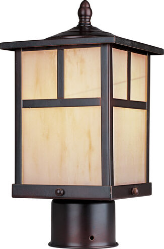 Coldwater 1 Light 12 inch Burnished Outdoor Pole/Post Lantern in Honey