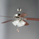 Basic-Max 52 inch Satin Nickel and Walnut and Pecan Indoor Ceiling Fan