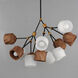 Akimbo LED 40.75 inch Dark Bronze and Antique Brass Multi-Light Pendant Ceiling Light