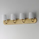 Durham 4 Light 30 inch Natural Aged Brass Bath Vanity Wall Light