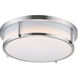 Rogue LED 17 inch Satin Nickel Flush Mount Ceiling Light