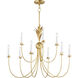 Paloma 9 Light 36 inch Gold Leaf Chandelier Ceiling Light