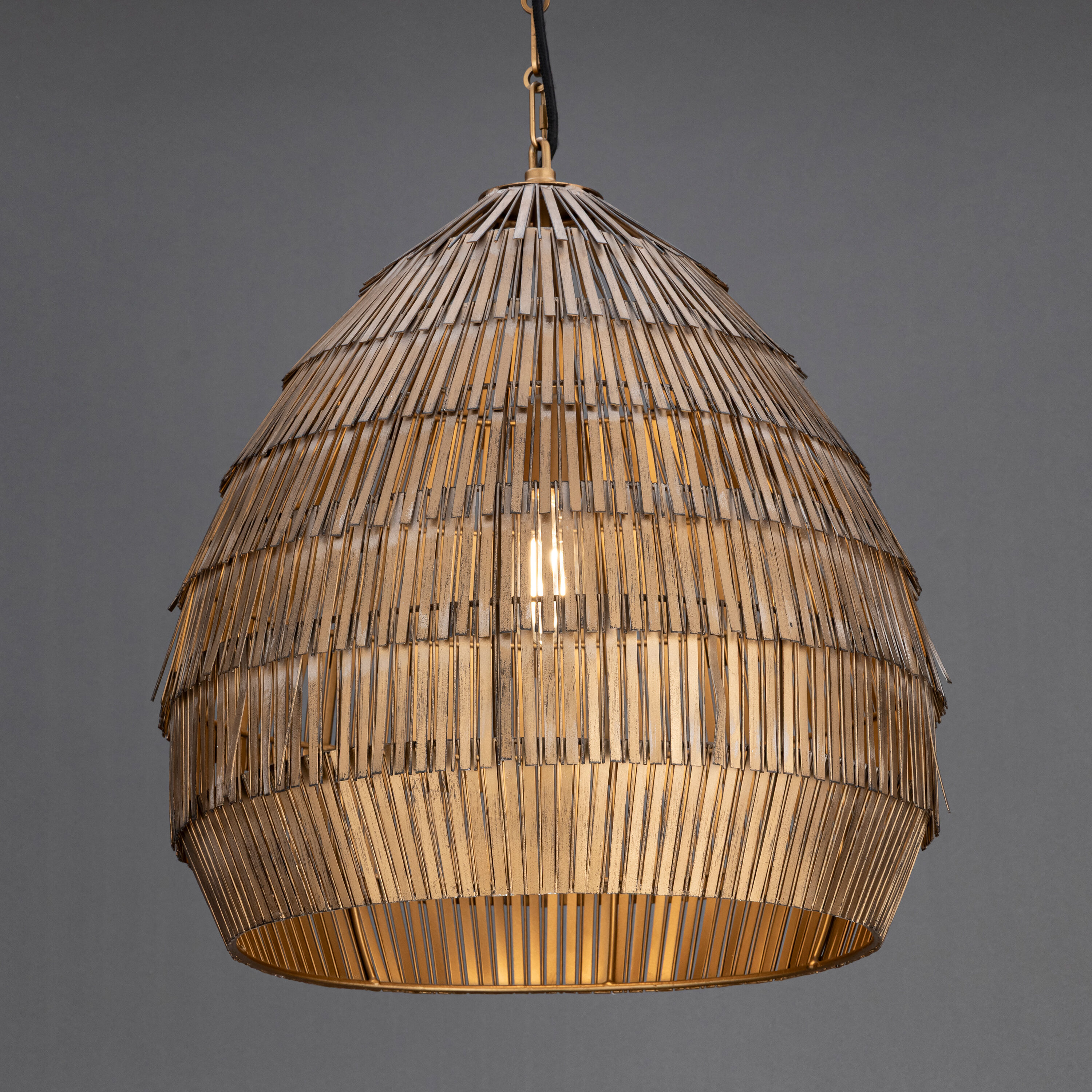 Gilda Single Pendant Ceiling Light in Antique Brass