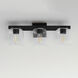 Scoop 3 Light 21.5 inch Black Bath Vanity Wall Light in Clear