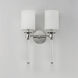 Lucent 2 Light 13.75 inch Polished Nickel Wall Sconce Wall Light