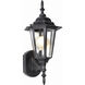 Builder Cast 1 Light 17 inch Black Outdoor Wall Mount