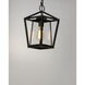 Artisan 1 Light 8 inch Black Outdoor Hanging Lantern