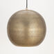 Aurelia 1 Light 20 inch Weathered Brass Single Pendant Ceiling Light