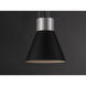 Storehouse LED 9 inch Satin Aluminum and Black Single Pendant Ceiling Light