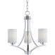 Deven 3 Light 18 inch Satin Nickel Mini Chandelier Ceiling Light