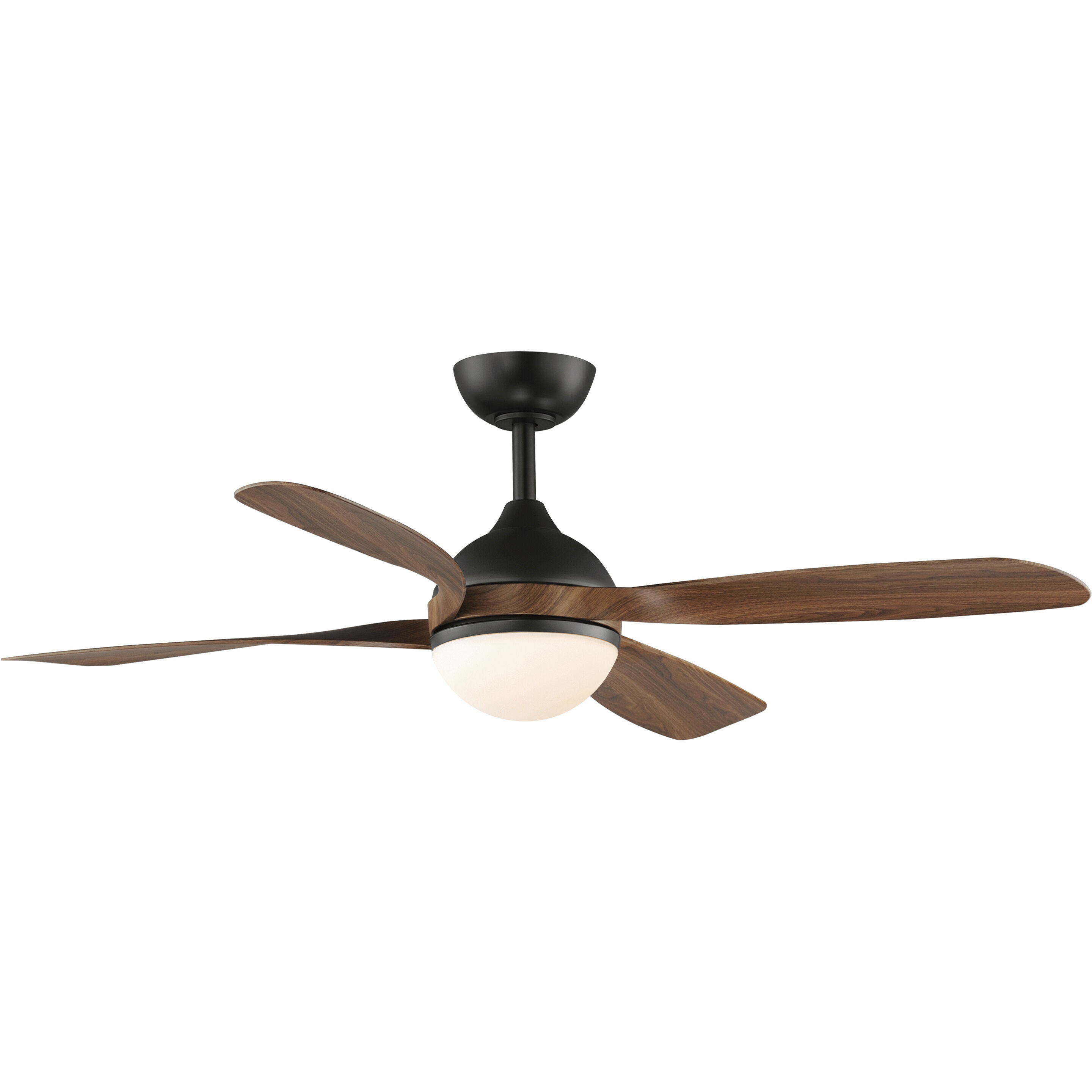 Bola 52 inch Walnut and Black Indoor Ceiling Fan