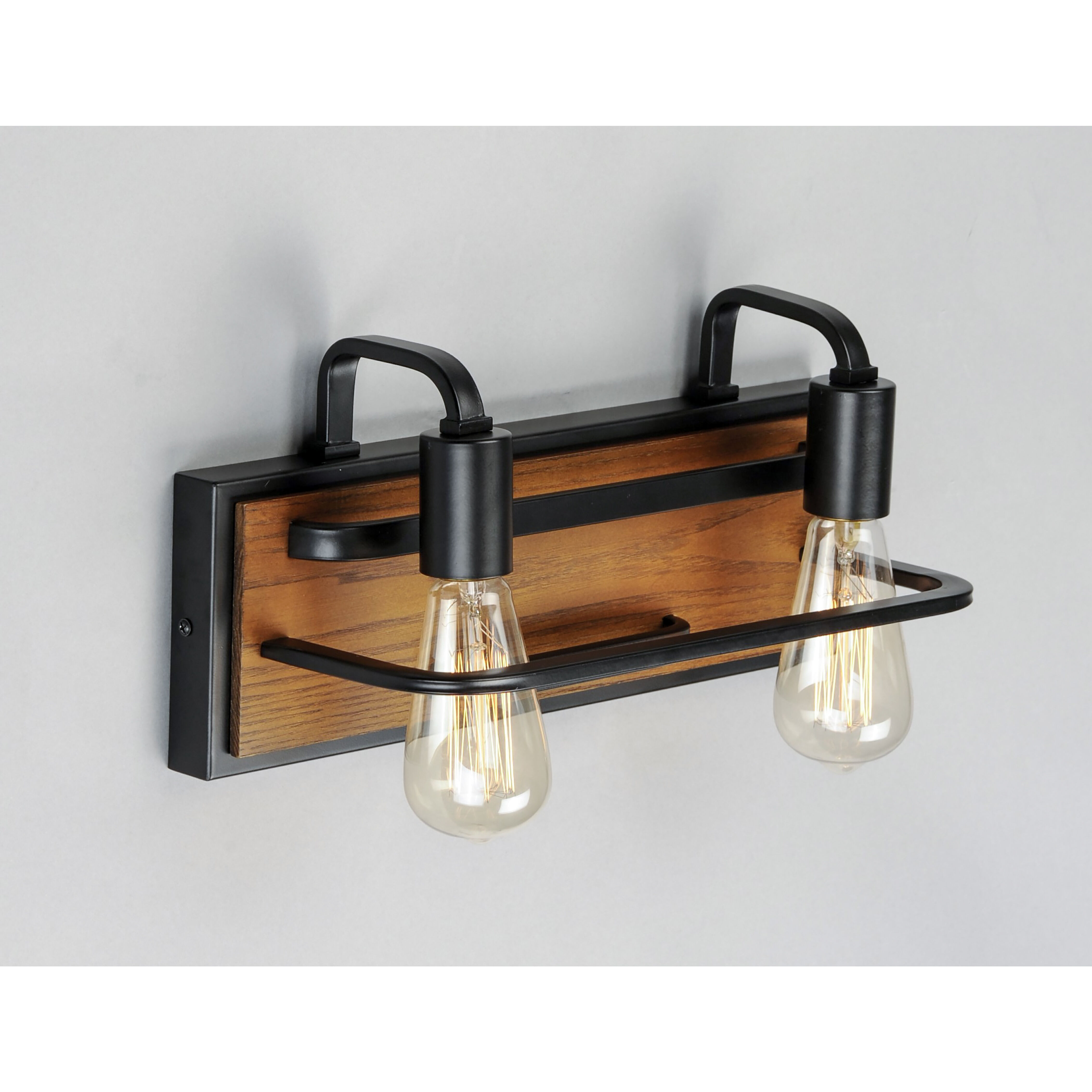 Black Forest 2 Light 15.75 inch Black/Ashbury Bath Vanity Wall Light