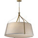 Bandera 4 Light 31 inch Natural Aged Brass Multi-Light Pendant Ceiling Light