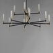 Flambeau LED 48 inch Black and Antique Brass Chandelier Ceiling Light