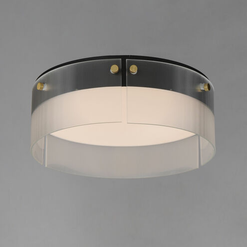 Spectre LED 16.5 inch Black and Natural Aged Brass Flush Mount Ceiling Light