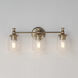 Swirl 3 Light 23 inch Satin Champagne Bath Vanity Wall Light