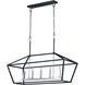 Abode 5 Light 18.5 inch Textured Black and Polished Nickel Single-Tier Chandelier Ceiling Light