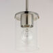 Corona 1 Light 5 inch Satin Nickel Mini Pendant Ceiling Light in Clear