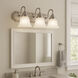 Essentials - 801x 3 Light 24 inch Satin Nickel Bath Vanity Wall Light in Marble