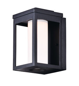 Salon LED LED 10 inch Black Outdoor Wall Sconce in Satin White