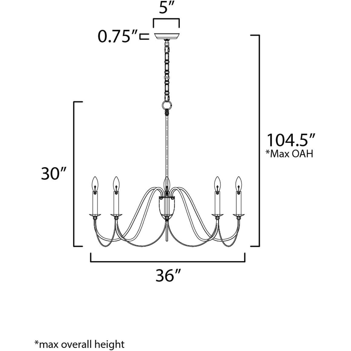Plumette 8 Light 36 inch Gold Leaf Chandelier Ceiling Light 