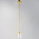 Corona 1 Light 5 inch Satin Brass Mini Pendant Ceiling Light in Clear
