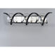 Curlicue 3 Light 30 inch Black and Polished Nickel Bath Vanity Wall Light