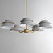 Lucas 5 Light 36 inch Natural Aged Brass Chandelier Ceiling Light