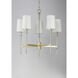 Uptown 5 Light 26 inch Satin Brass and Polished Nickel Chandelier Ceiling Light