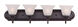 Essentials - 801x 4 Light 30 inch Oil Rubbed Bronze Bath Light Wall Light in Frosted