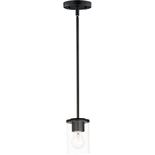 Corona 1 Light 5 inch Black Mini Pendant Ceiling Light in Clear