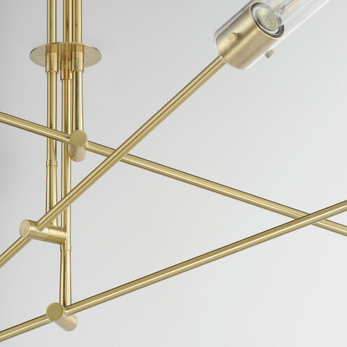 Equilibrium LED 52 inch Natural Aged Brass Multi-Light Pendant Ceiling Light