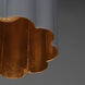 Primrose 1 Light 6 inch Gold Leaf Single Pendant Ceiling Light in Dark Grey