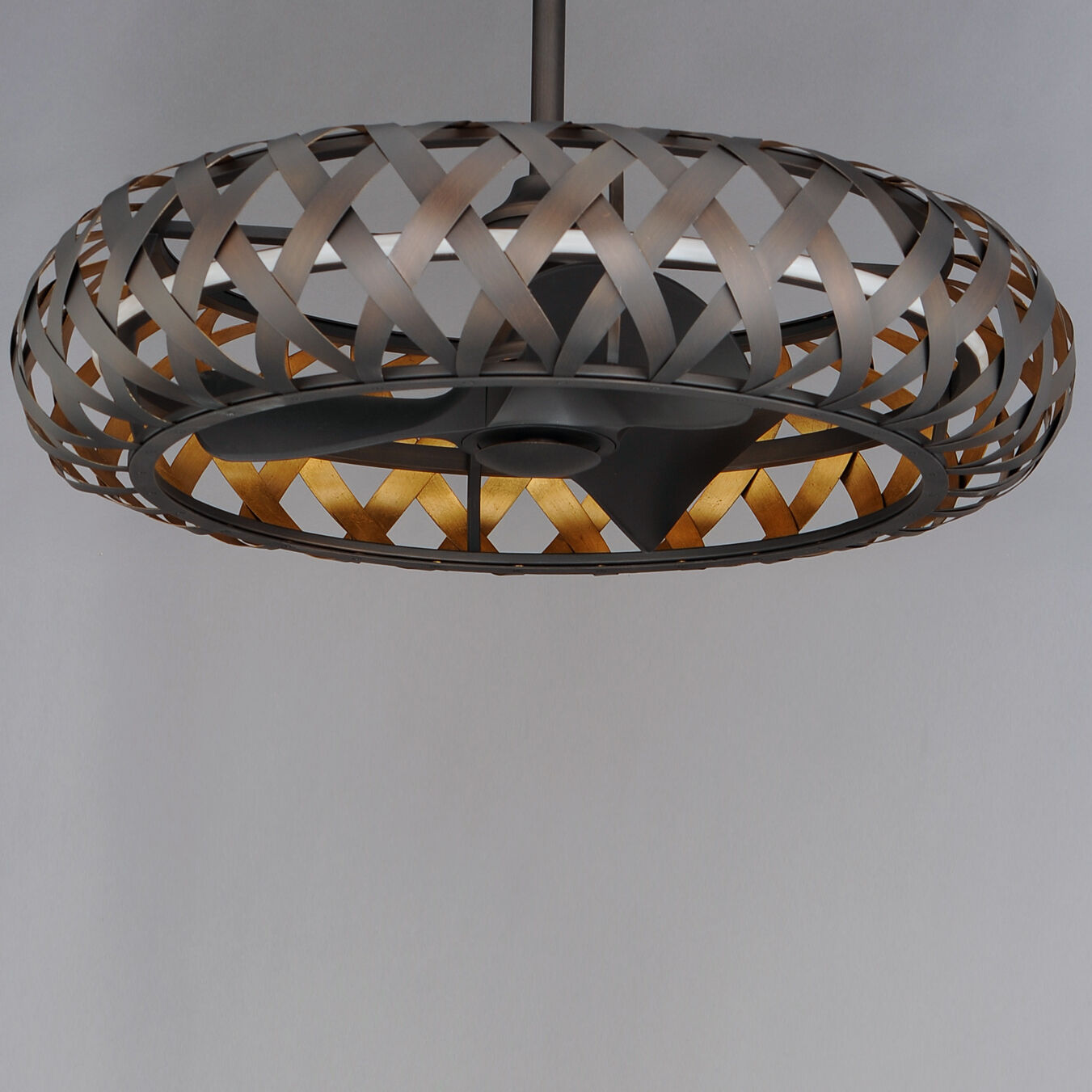 Weave 33 inch Bronze Gilt/Gold Fandelight