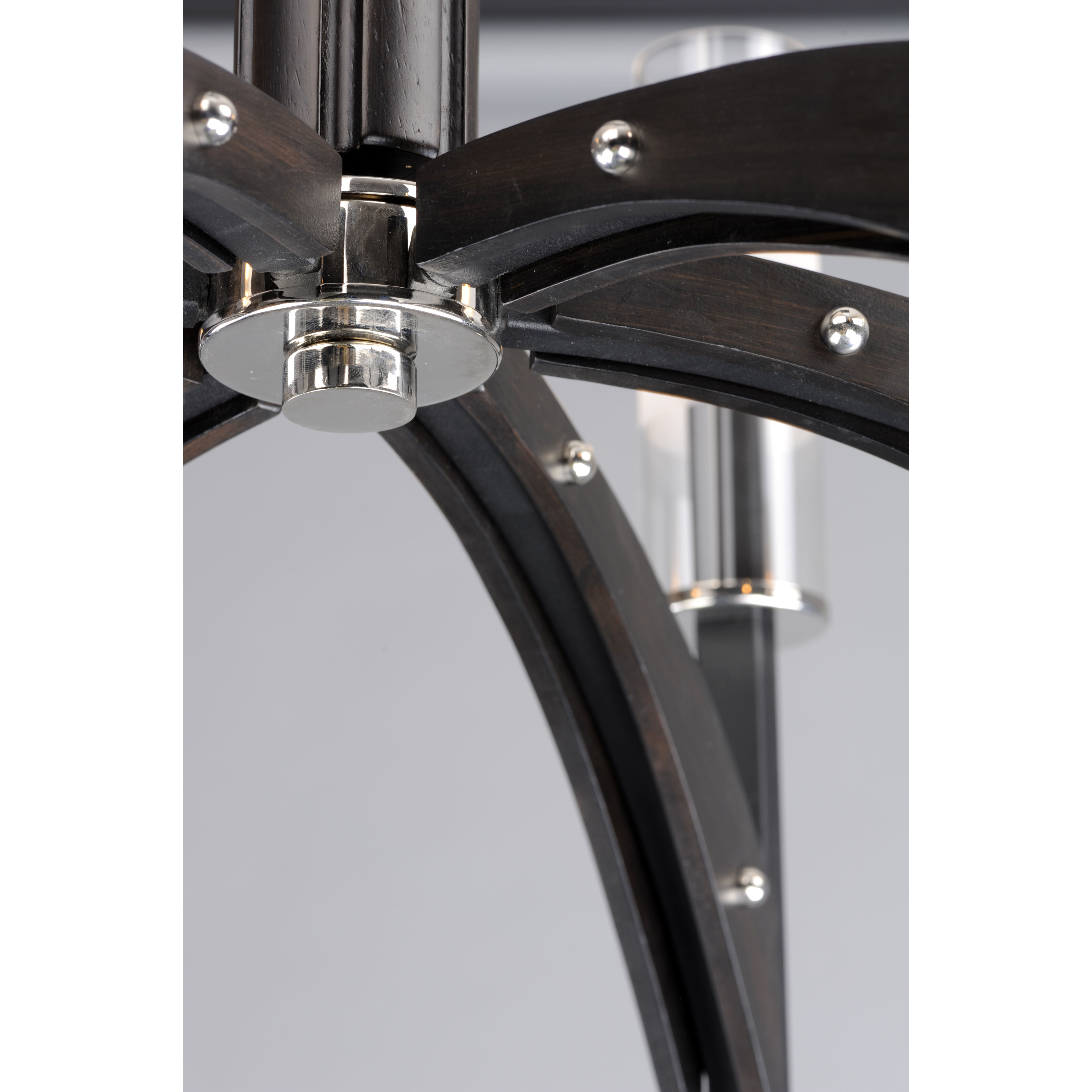 Merge 6 Light 29 inch Black/Wenge Chandelier Ceiling Light