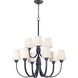 Shelter 9 Light 30 inch Black Chandelier Ceiling Light