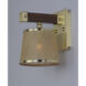 Maritime 1 Light 7 inch Antique Pecan/Satin Brass Wall Sconce Wall Light