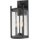 Belfry 2 Light 16 inch Black Outdoor Wall Mount in Clear