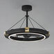 Jewel 22 inch Black and Gold Fandelight