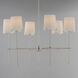 Huntington 6 Light 34 inch Satin Nickel Chandelier Ceiling Light
