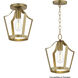 Arden 1 Light 9.5 inch Natural Aged Brass Semi-Flush Mount Ceiling Light