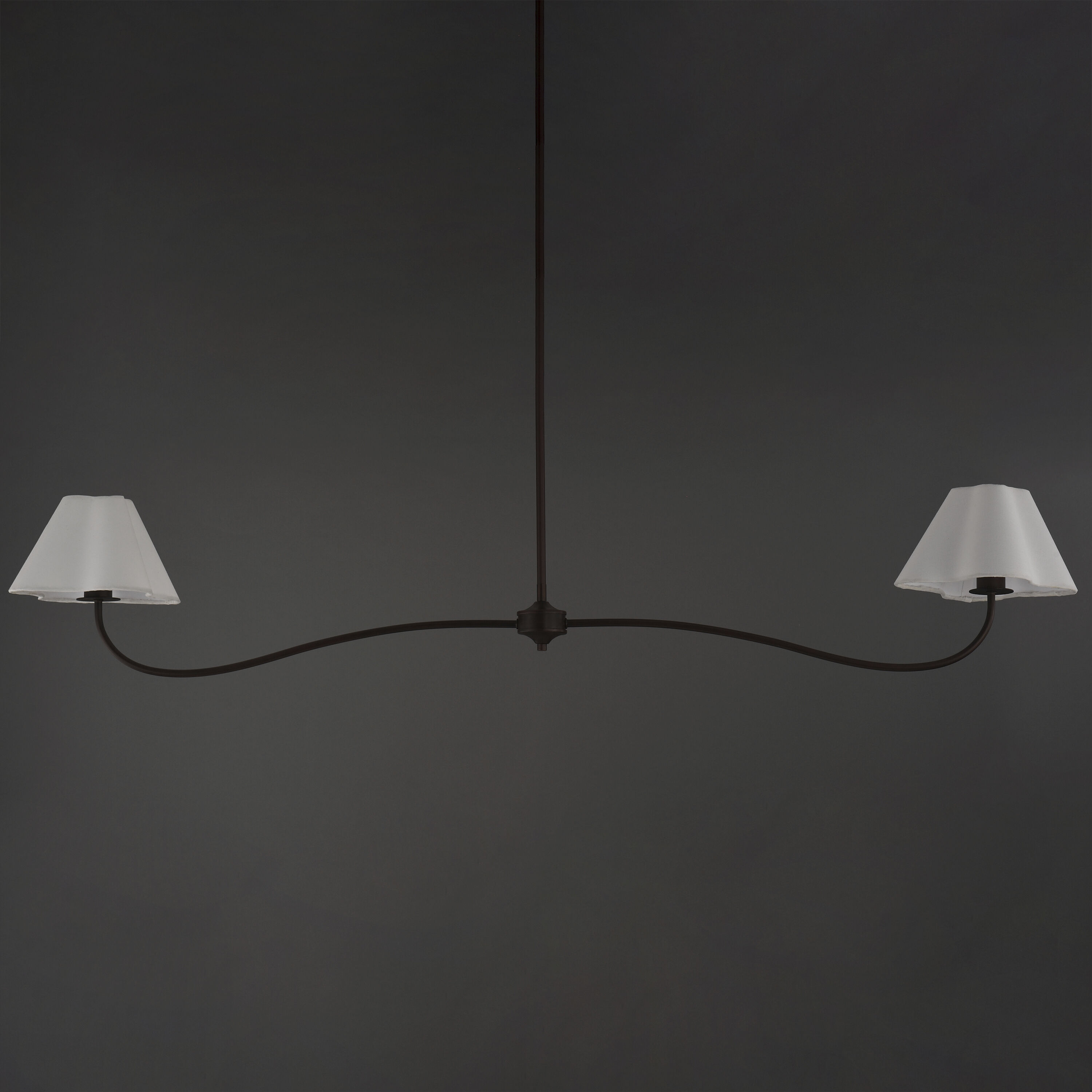 Saxon 2 Light 62 inch Oil Rubbed Bronze Linear Pendant Ceiling Light