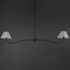 Saxon 2 Light 62 inch Oil Rubbed Bronze Linear Pendant Ceiling Light