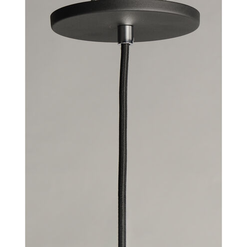 Woven 1 Light 15 inch Gray/Black Single Pendant Ceiling Light in Gray and Black, Cement