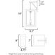 Neoclass 2 Light 18 inch Black and Gold Outdoor Wall Mount